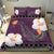 Hawaii Bedding Set - Flowers Polynesian Pattern Purple Color - Polynesian Pride