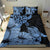 Hawaii Turtle Bedding Set Polynesian Hibiscus Art Gold Blue AH - Polynesian Pride