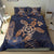 Hawaii Kakau Polynesian Turtle Map Bedding Set - Indigo - Polynesian Pride