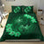 Hawaii Yin Yang Turtle Shark Hibiscus Plumeria Bedding Set - Green - Polynesian Pride