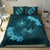 Hawaii Yin Yang Turtle Shark Hibiscus Plumeria Bedding Set - Turquoise - Polynesian Pride