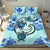 Hawaii Polynesian Plumeria Hibiscus Turtle Bedding Set - AH - Jack Style - Blue - Polynesian Pride