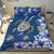 Hawaii Turtle Polynesian Mix Plumeria Blue Bedding Set - Polynesian Pride