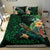 Tiki Polynesian Bedding Set Turtle Hibiscus - Green - Polynesian Pride