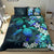 Kanaka Maoli (Hawaiian) Bedding set - Sea Turtle Tropical Hibiscus And Plumeria Blue - Polynesian Pride