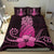 Hawaii Polynesian Pineapple Hibiscus Bedding Set - Zela Style Pink - Polynesian Pride