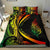 Light Silver Fern Maori Bedding Set Circle Style, Rasta - Polynesian Pride