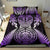 Maori Face Fern New Zealand Bedding Set Purple - Polynesian Pride