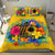 Marshall Island Polynesian Bedding Set - Turtle with Plumeria and Hibiscus Yellow - Polynesian Pride