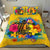 New Caledonia Polynesian Bedding Set - Turtle with Plumeria and Hibiscus Yellow - Polynesian Pride