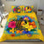 Yap Polynesian Bedding Set - Turtle with Plumeria and Hibiscus Yellow - Polynesian Pride