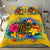 Tahiti Polynesian Bedding Set - Turtle with Plumeria and Hibiscus Yellow - Polynesian Pride