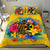 Wallis and Futuna Polynesian Bedding Set - Turtle with Plumeria and Hibiscus Yellow - Polynesian Pride