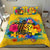 Kosrae Polynesian Bedding Set - Turtle with Plumeria and Hibiscus Yellow - Polynesian Pride