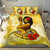 Polynesian Bedding Set - Samoa Duvet Cover Set - Samoan Girl YELLOW - Polynesian Pride