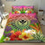 Polynesian Hawaii Bedding Set - Kanaka Maoli Manta Ray Tropical Flowers - Polynesian Pride