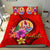 Polynesian Bedding Set - Tahiti Duvet Cover Set Floral With Seal Red - Polynesian Pride