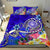 American Samoa Polynesian Bedding Set - Turtle Plumeria (Blue) - Polynesian Pride