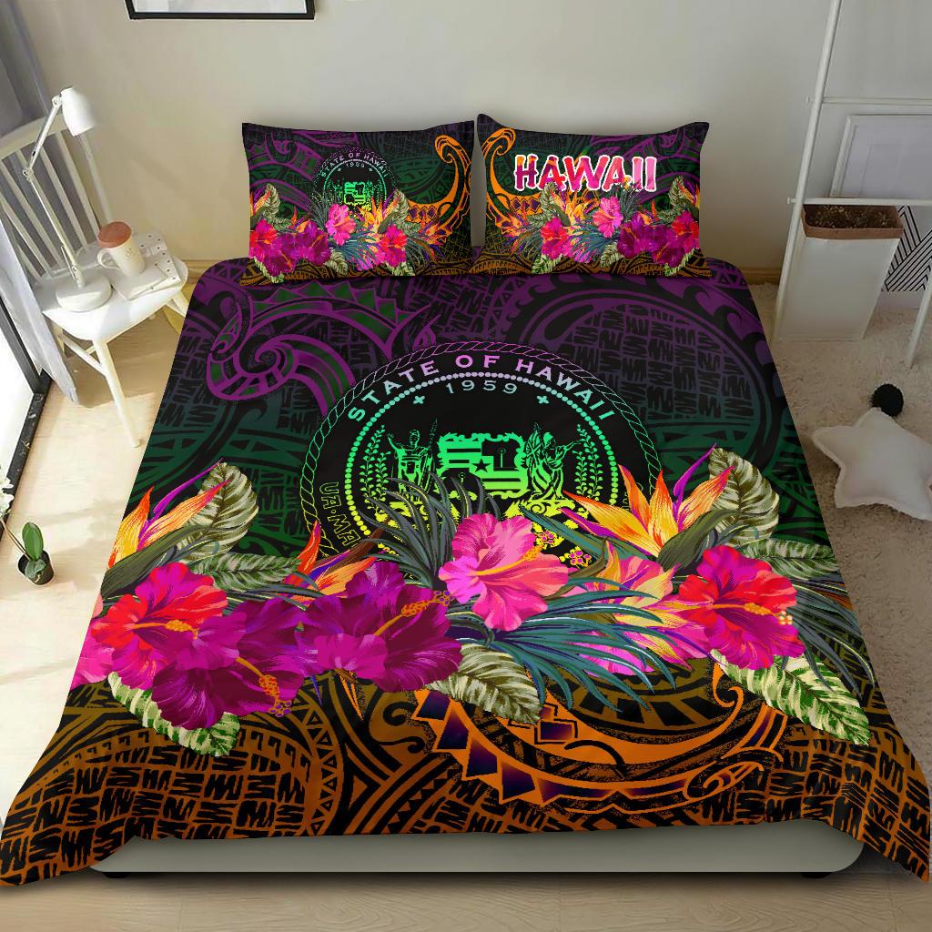 Polynesian Hawaii Bedding Set - Summer Hibiscus Reggae - Polynesian Pride