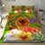 Hawaii Polynesian Bedding Set - Kanaka Maoli Manta Ray Tropical Flowers (Reggae) - Polynesian Pride