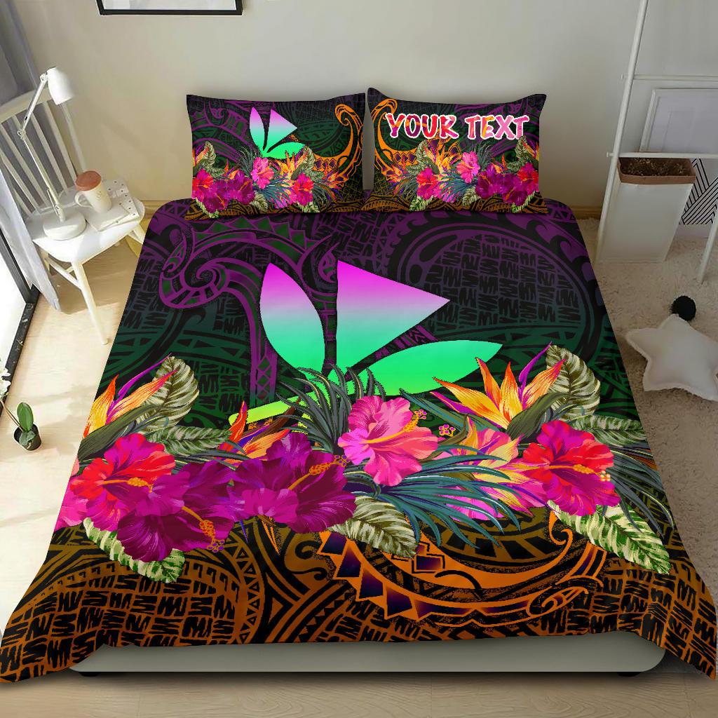 Polynesian Hawaii Personalised Kanaka Maoli Bedding Set - Summer Hibiscus Reggae - Polynesian Pride