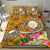 Hawaii Polynesian Bedding Set - Hawaii Seal With Turtle Plumeria (Gold) Gold - Polynesian Pride