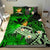 Kanaka Maoli (Hawaiian) Bedding Set, Polynesian Pineapple Banana Leaves Turtle Tattoo Green - Polynesian Pride