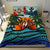 Kanaka Maoli (Hawaiian) Bedding Set - Polynesian Waves Turtle Coconut Tree And Hibiscus - Polynesian Pride