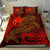 Papua New Guinea Bedding Set - Red Shark Polynesian Tattoo - Polynesian Pride