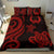 Pohnpei Micronesian Bedding Set - Red Tentacle Turtle Red - Polynesian Pride