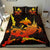 Papua New Guinea Polynesian Bedding Set - Swordfish With Hibiscus - Polynesian Pride