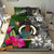 Vanuatu Bedding Set - Turtle Plumeria Banana Leaf Black - Polynesian Pride