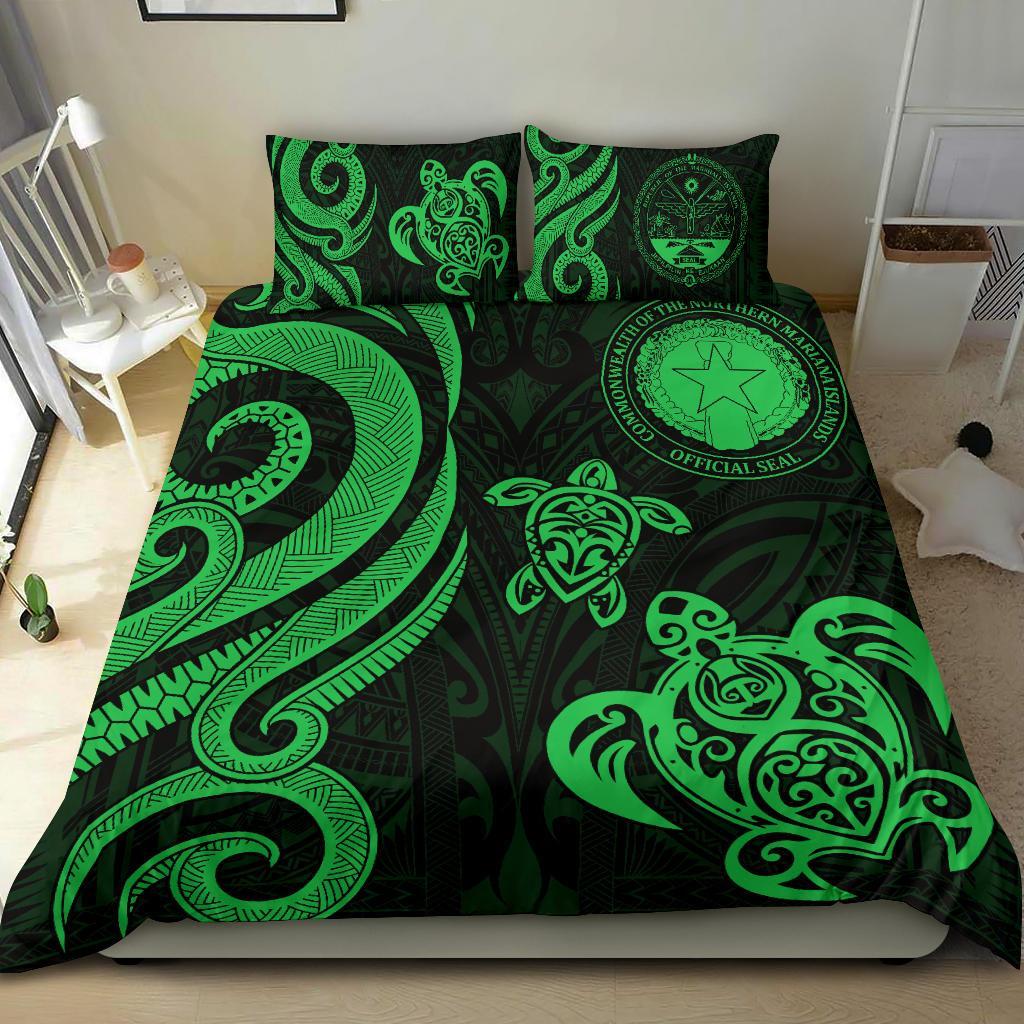 Northern Mariana Bedding Set - Tentacle Turtle Green Green - Polynesian Pride