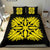 Hawaiian Bedding Set Royal Pattern - Black And Yellow - A3 Style - Polynesian Pride