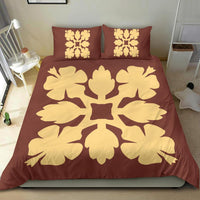 Hawaiian Bedding Set Royal Pattern - Coral - C1 Style - Polynesian Pride