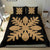 Hawaiian Royal Pattern Bedding Set - Black And Gold - D1 Style - Polynesian Pride