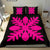 Hawaiian Royal Pattern Bedding Set - Black And Pink - D1 Style - Polynesian Pride