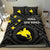 Papua New Guinea Bedding Set - Flag With Polynesian Patterns (Black) - Polynesian Pride