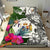 Niue Bedding Set White - Turtle Plumeria Banana Leaf - Polynesian Pride