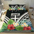 Fiji Bedding Set - Fiji Coat of Arms & Polynesian Tropical Flowers White - Polynesian Pride