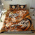 Kanaka Maoli (Hawaiian) Bedding Set - Waves Polynesian Turtle Hibiscus (Orange) - Polynesian Pride