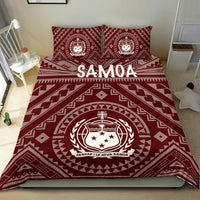 Samoa Bedding Set - Samoa Seal In Polynesian Tattoo Style (Red) - Polynesian Pride