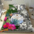 Marshall Islands Custom Personalised Bedding Set White - Turtle Plumeria Banana Leaf Crest - Polynesian Pride