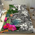 American Samoa Custom Personalised Bedding Set White - Turtle Plumeria Banana Leaf - Polynesian Pride