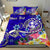 Tonga Custom Personalised Bedding Set - Turtle Plumeria (Blue) Blue - Polynesian Pride