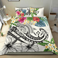 Kosrae Polynesian Bedding Set - Summer Plumeria (White) - Polynesian Pride
