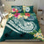 Nauru Polynesian Bedding Set - Summer Plumeria (Turquoise) Turquoise - Polynesian Pride