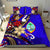 Guam Bedding Set - Tribal Flower With Special Turtles Blue Color Blue - Polynesian Pride