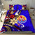 Tahiti Bedding Set - Tribal Flower With Special Turtles Blue Color Blue - Polynesian Pride