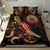 American Samoa Polynesian Bedding Set - Turtle With Blooming Hibiscus Gold - Polynesian Pride